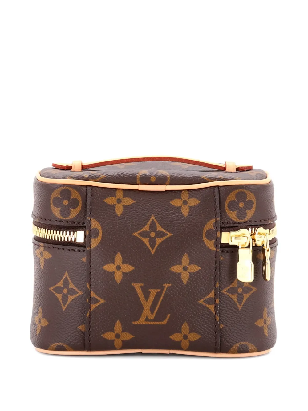 LOUIS VUITTON Pre-owned Nice Vanity Case Monogram Canvas Nano Pouch In Brown