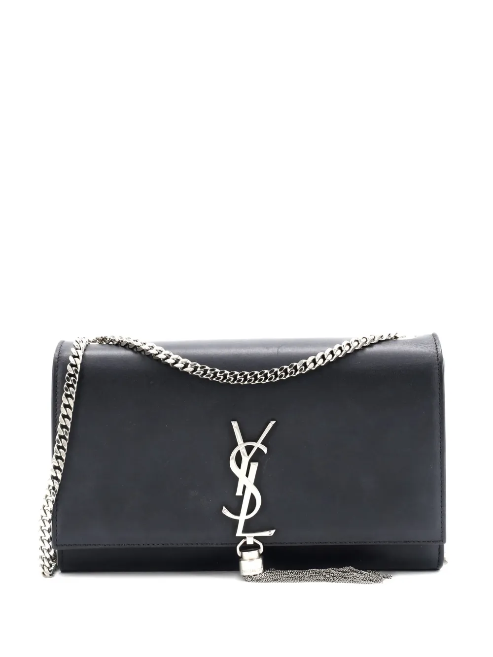 Saint Laurent Pre-Owned Classic Monogram Tassel Leather Medium crossbody bag - Nero