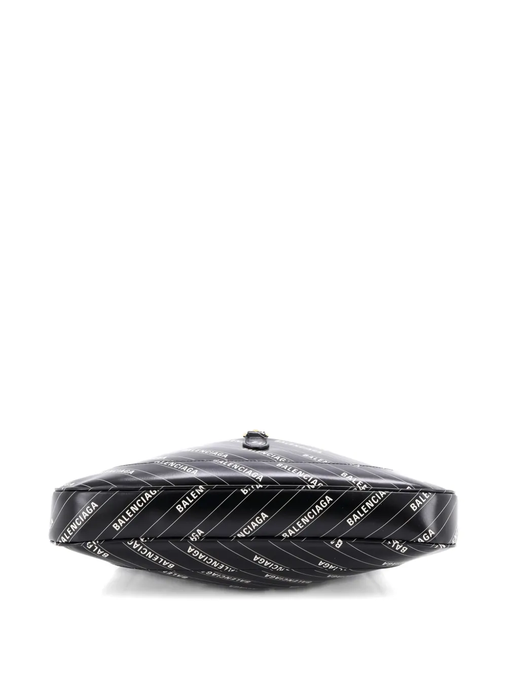 Click to view more detailed imagery on our partner's website Pre-owned Gucci X Balenciaga The Hacker Project Jackie 1961 Printed Leather Medium Hobo Bag In Black