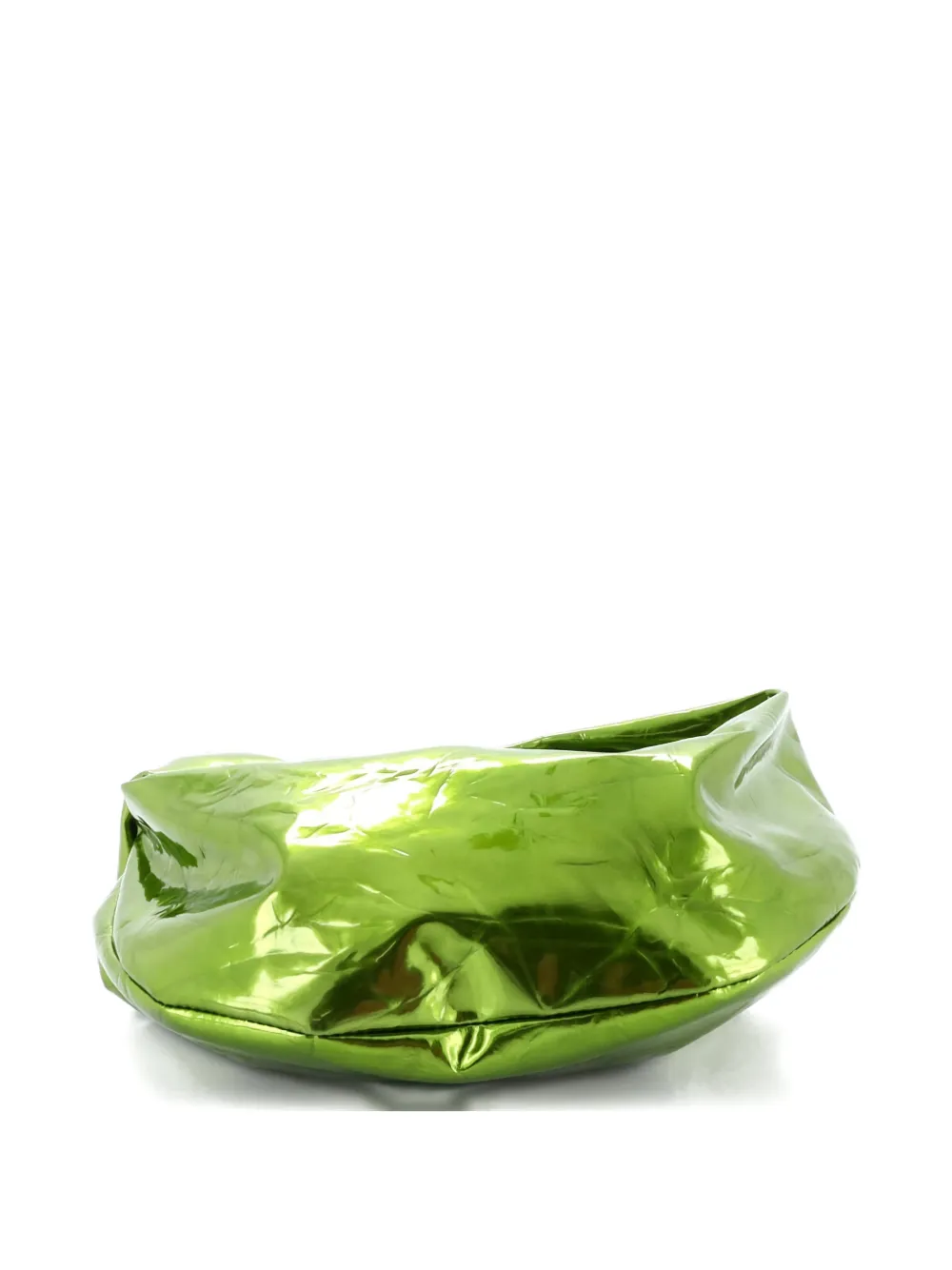 BOTTEGA VENETA Pre-owned Bv Jodie Crinkled Leather Mini Hobo Bag In Green