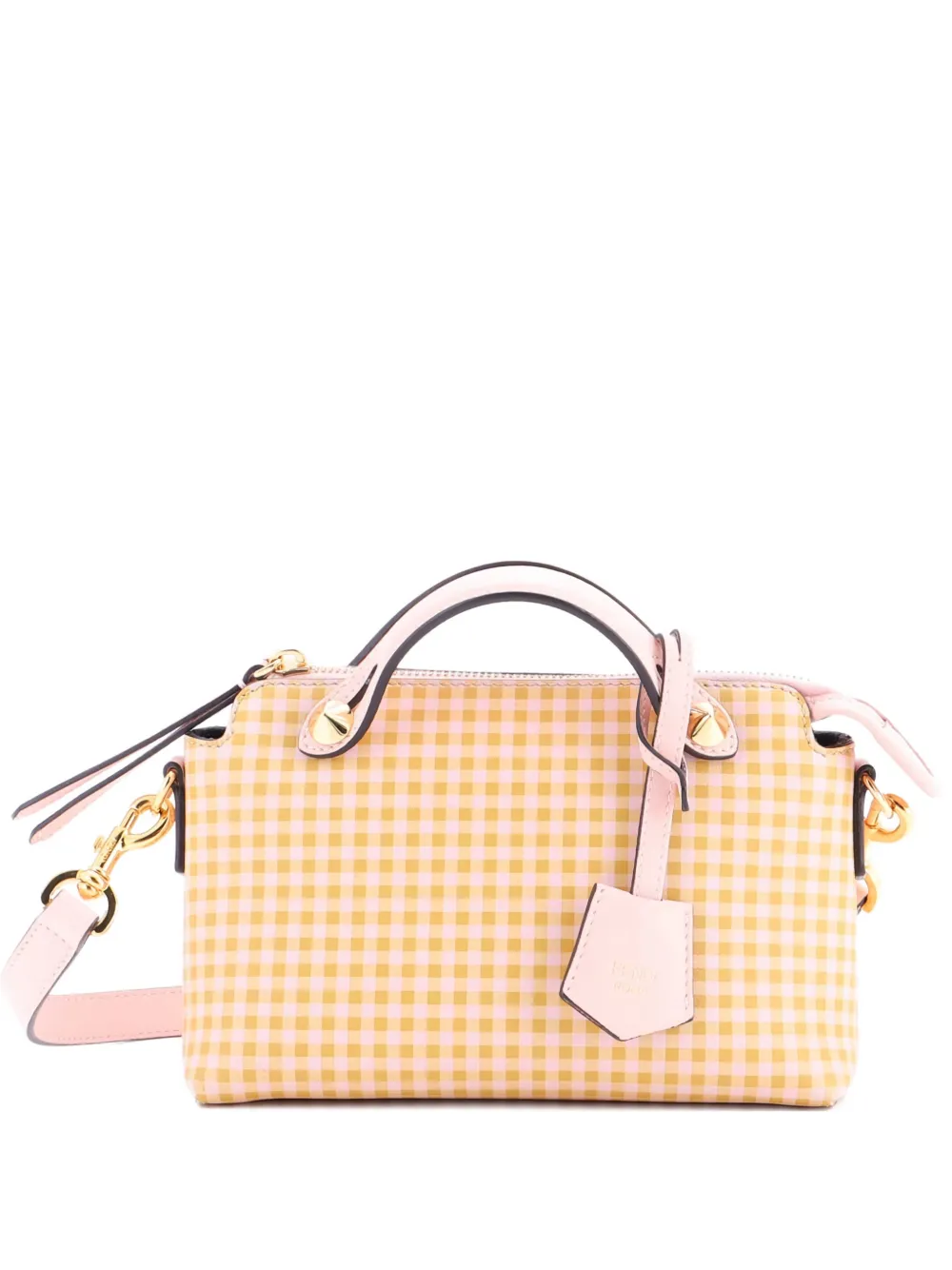 Pre-owned Fendi By The Way Printed Leather Mini Satchel In Multi