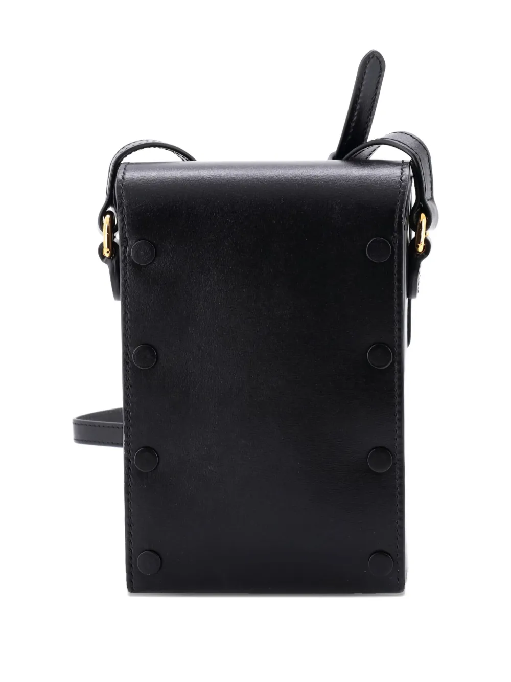  Gucci Pre-owned Horsebit 1955 Leather Mini Crossbody Bag - Black 