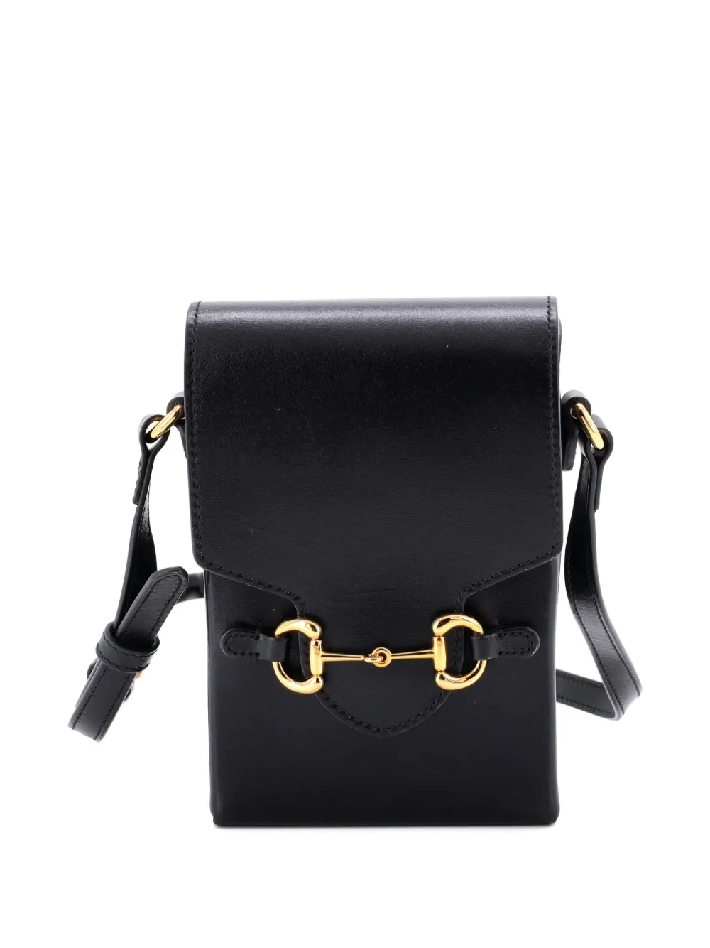Gucci Pre-Owned Horsebit 1955 Leather Mini crossbody bag - Nero