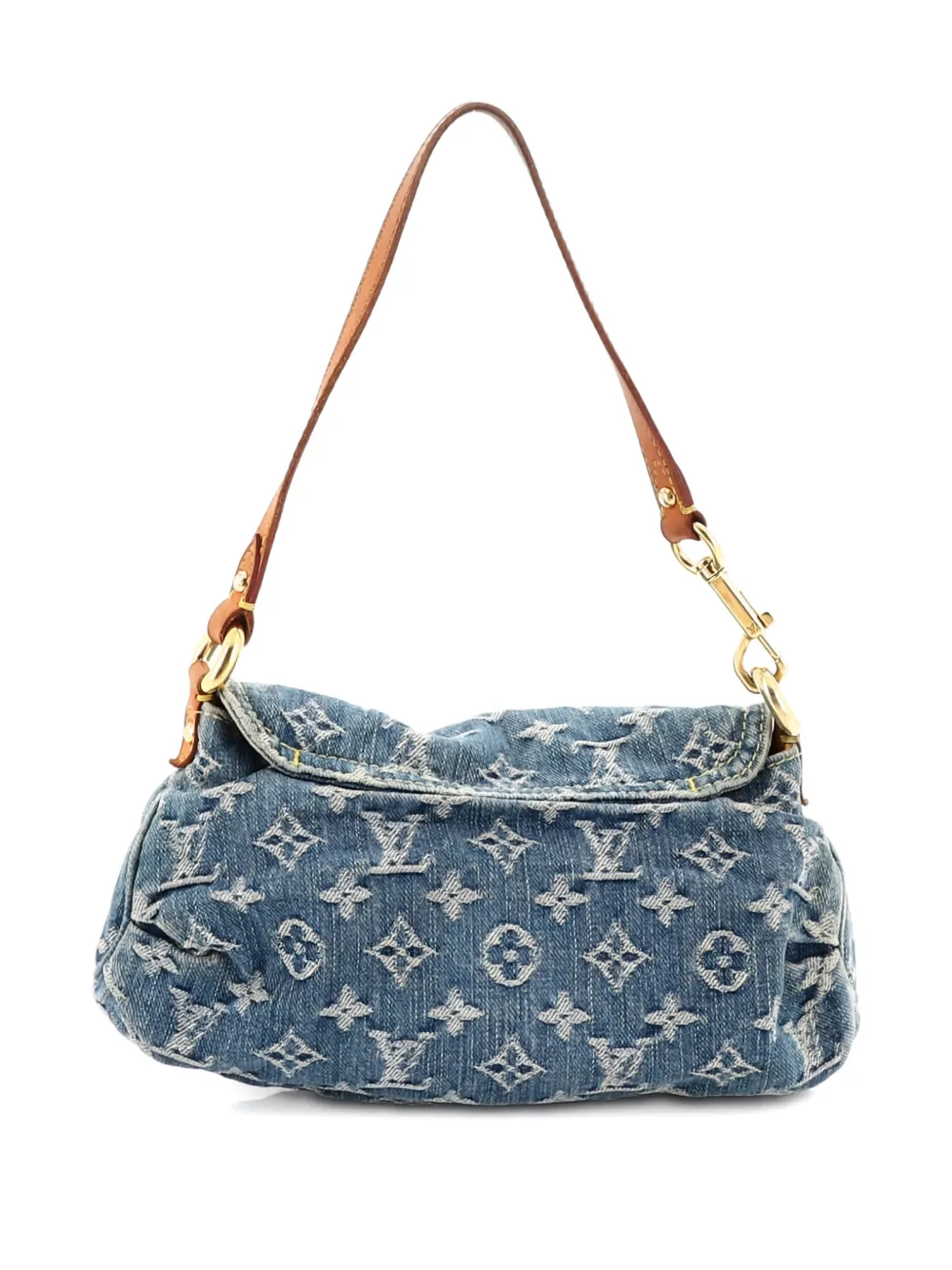 Pre-owned Louis Vuitton Pleaty Handbag Denim Mini Shoulder Bag In Blue