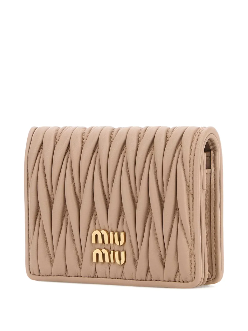 Miu Miu Small Matelassé Leather Wallet - Pink 