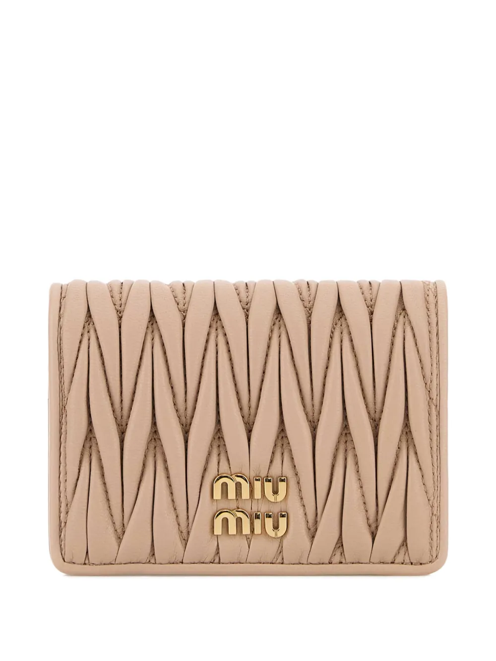 Miu Miu matelassé leather wallet | Neutrals | Image 1