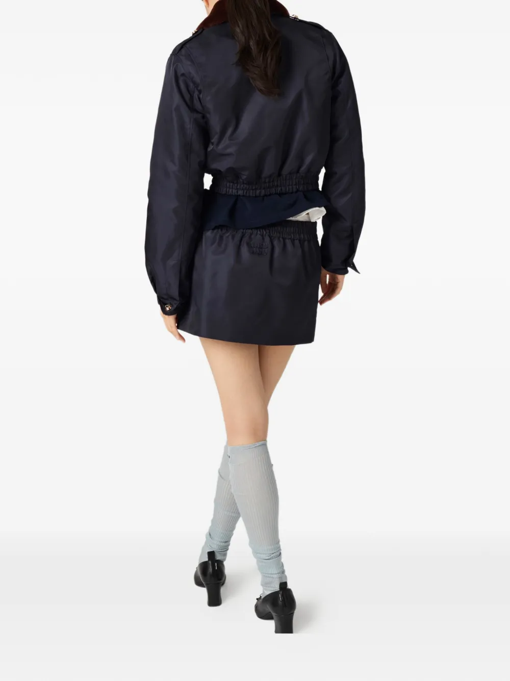 Miu Mini-rok met zakdetail Blauw