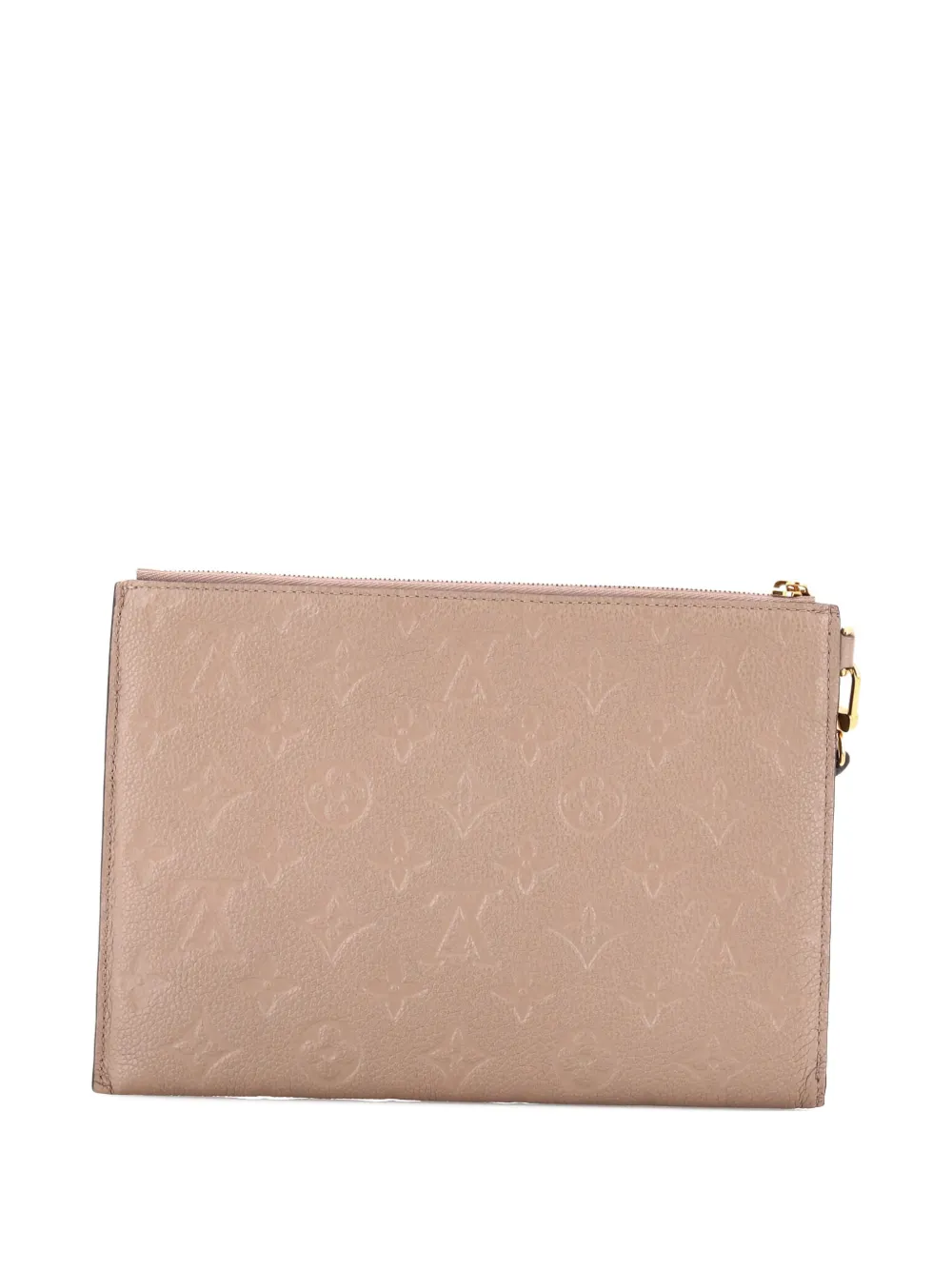 LOUIS VUITTON Pre-owned Pochette Melanie Monogram Empreinte Leather Mm Clutch Bag In Brown