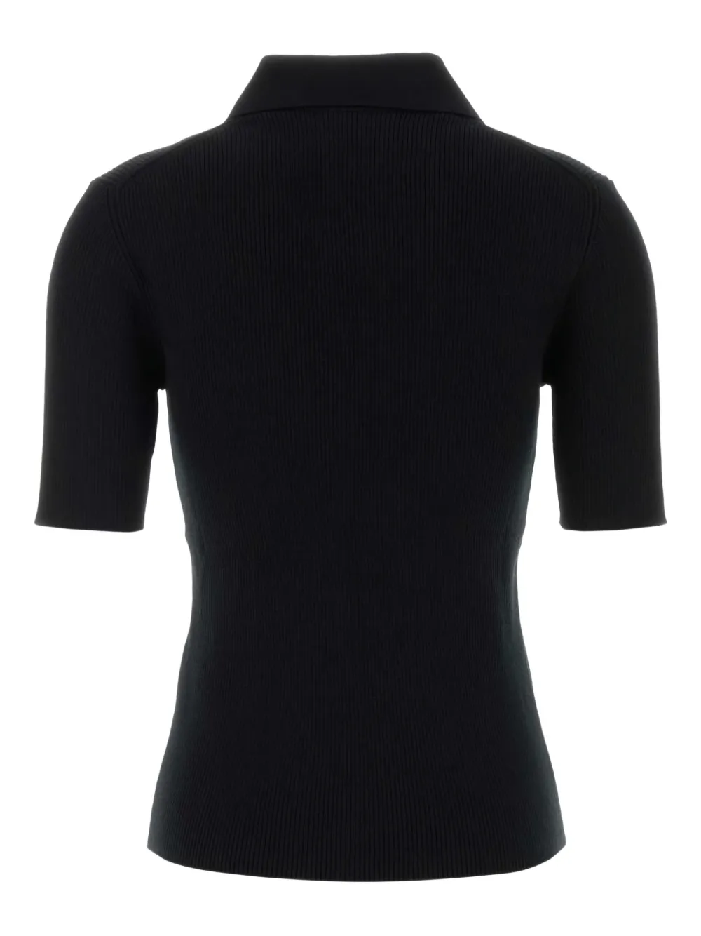 Jil Sander Keyhole wool polo shirt - Zwart