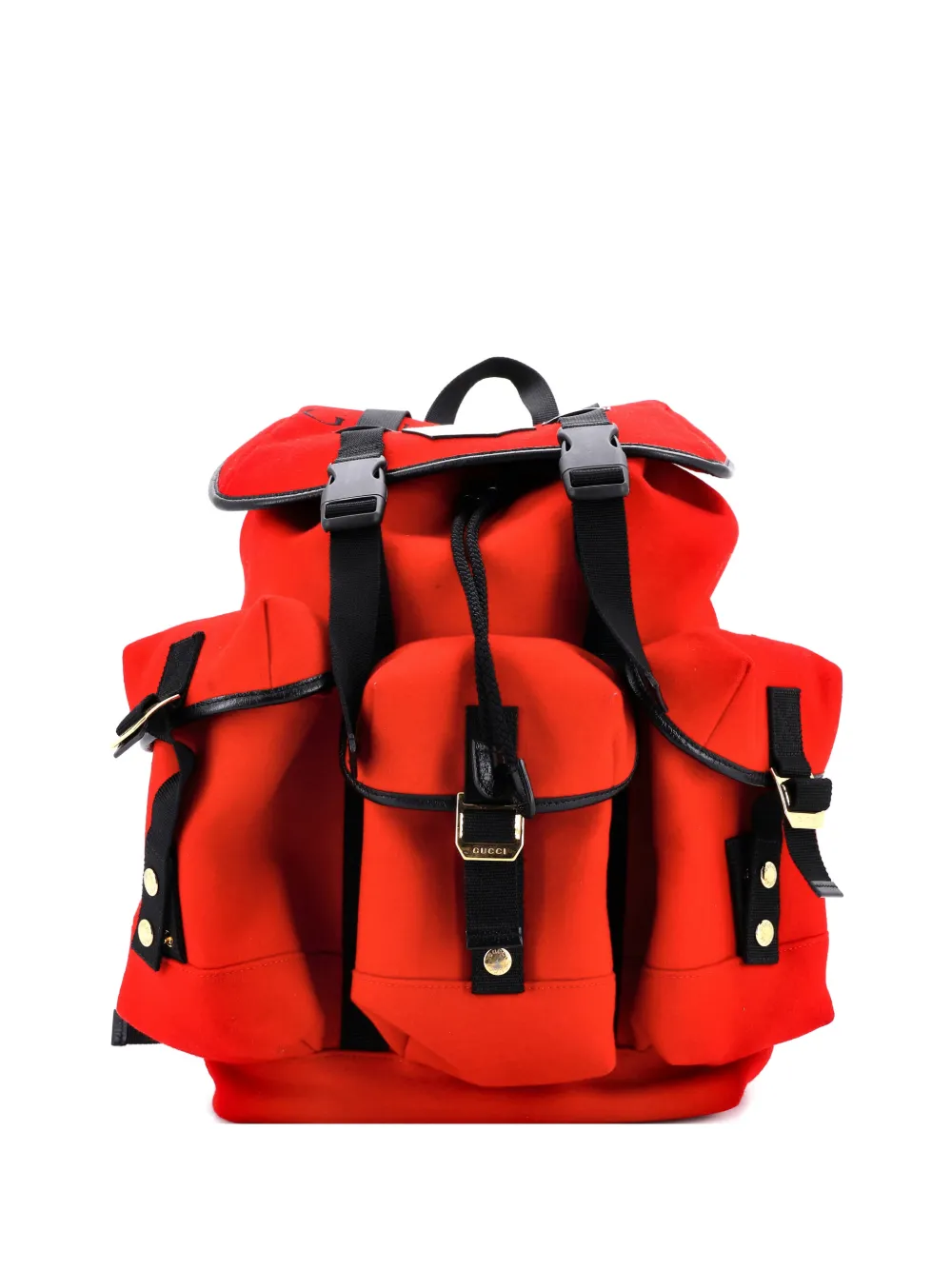 Gucci Pre-Owned Aria 100th Anniversary Off The Grid Embroidered Felt with Leather backpack - Blu