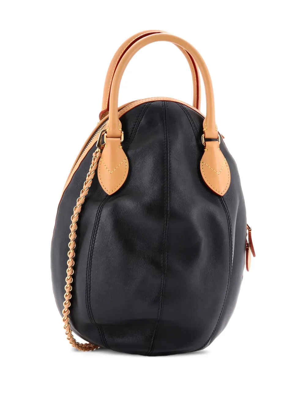 Egg Souple Bag Monogram Canvas And Leather Satchel