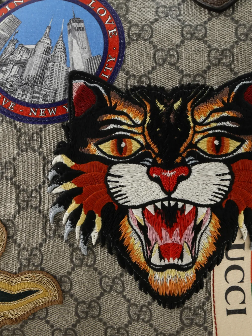 Pre-owned Gucci Courrier Convertible Soft Open Gg Coated Canvas With Applique Large Tote Bag In Brown