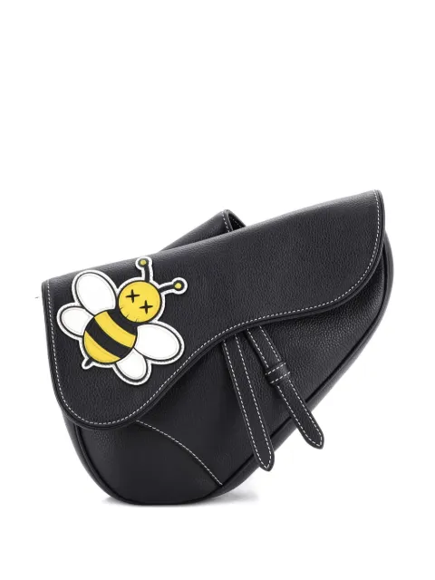 Christian Dior Pre-Owned KAWS Saddle Leather with Applique crossbody bag
