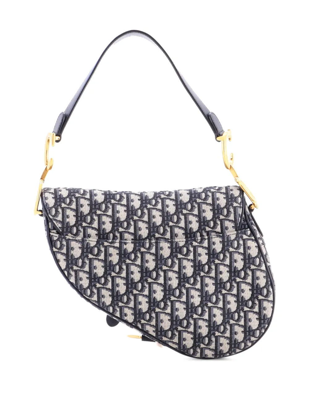 Saddle Handbag With Strap Oblique Canvas Medium Shoulder Bag