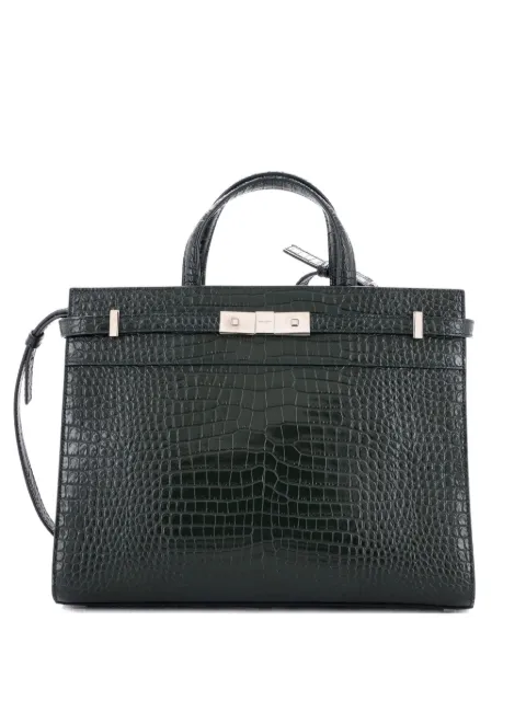 Saint Laurent Pre-Owned Manhattan Crocodile Embossed Leather Small tote bag