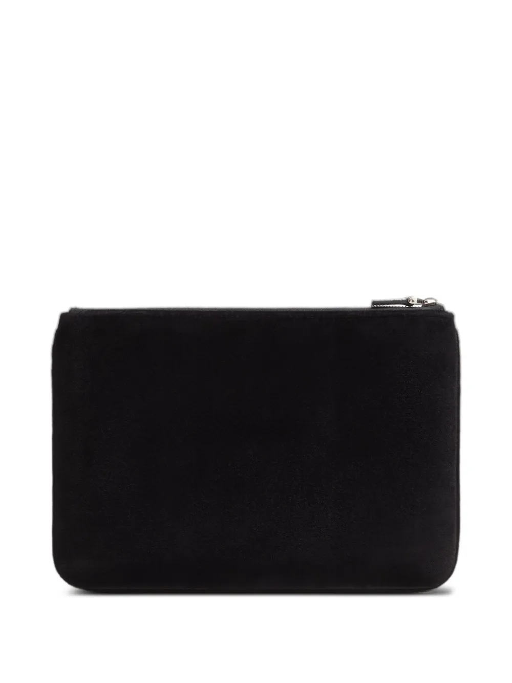 Valentino Garavani VLogo Signature fluwelen clutch met logo Zwart