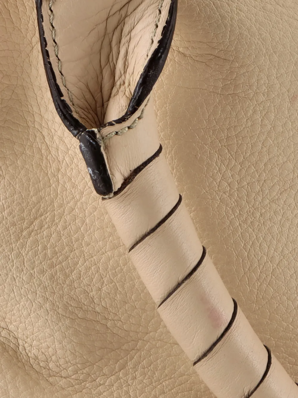 Pre-owned Chloé Marcie Leather Medium Shoulder Bag In Neutral