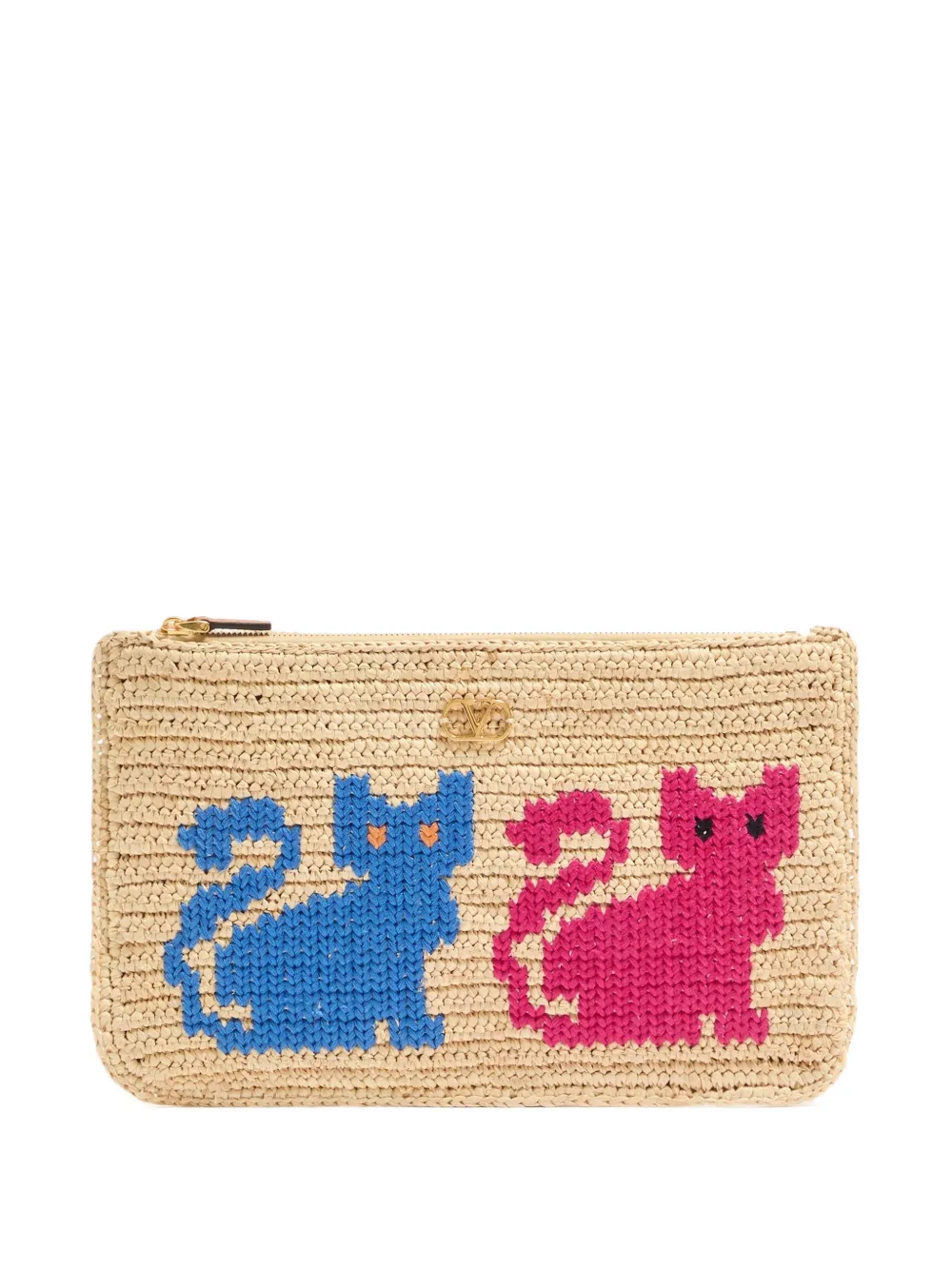 Valentino Garavani Raffiachat clutch bag - Toni neutri