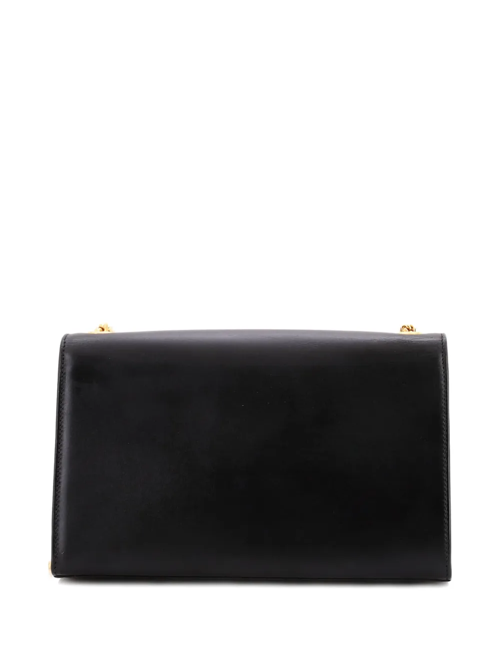 Pre-owned Saint Laurent Classic Monogram Tassel Leather Medium Crossbody Bag In Black