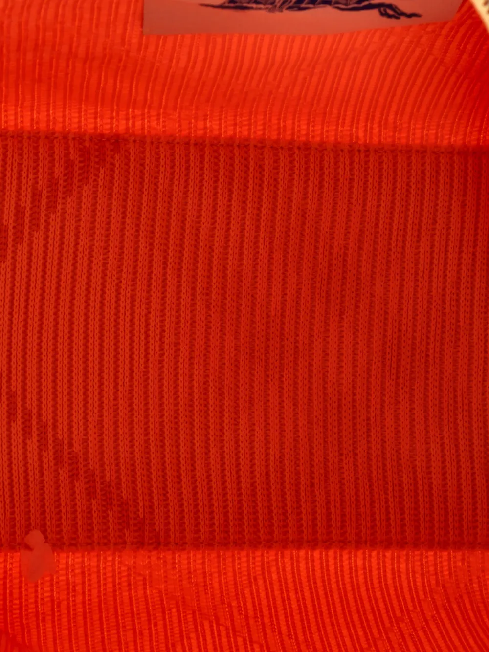 Pre-owned Burberry Peg Handle Bag Knit Check Fabric Medium Hobo Bag In Multi