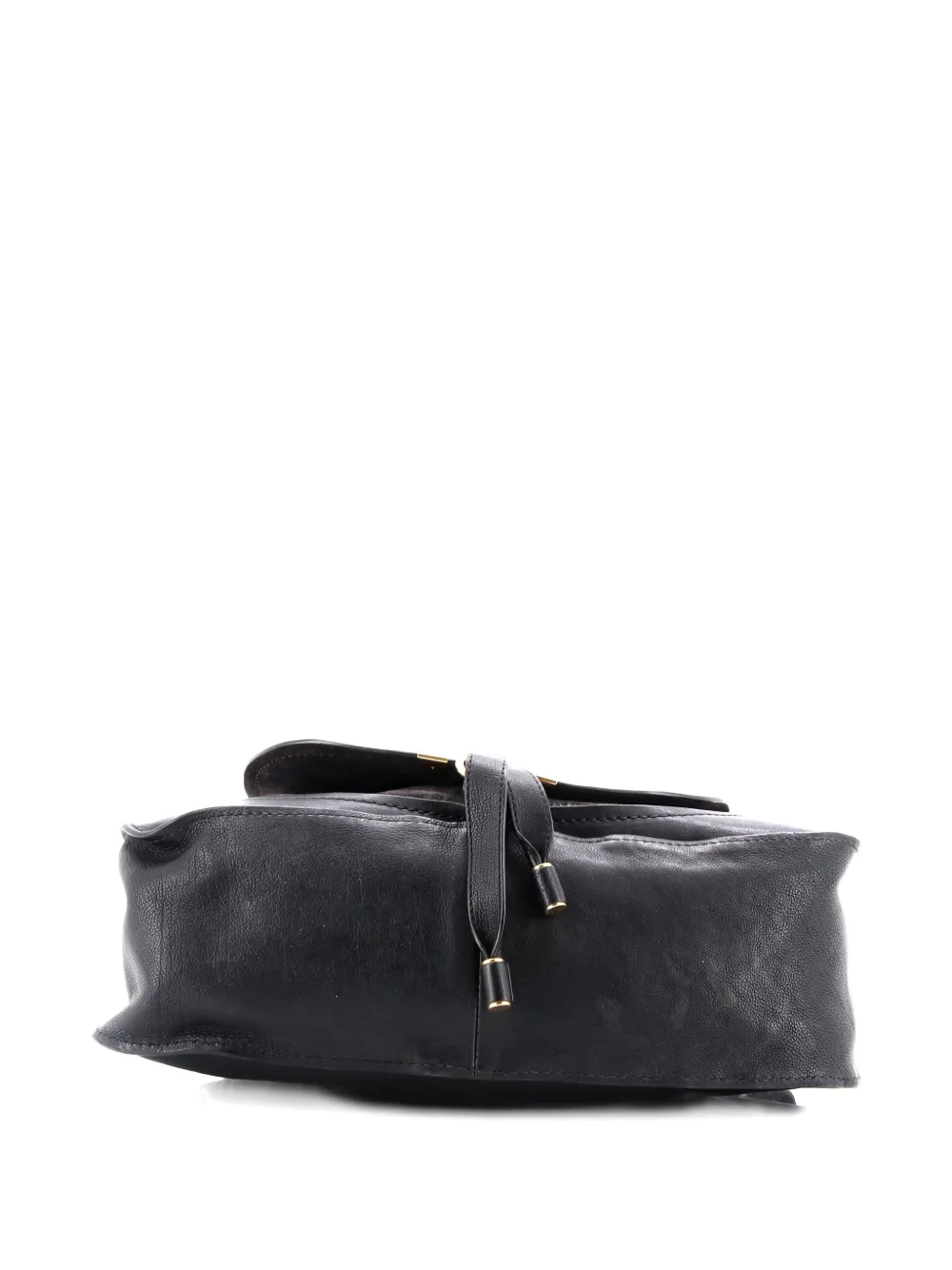 CHLOÉ Pre-owned Marcie Leather Medium Satchel In Black
