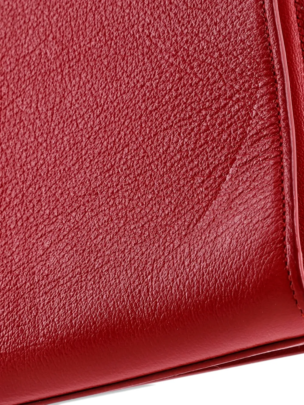SAINT LAURENT Pre-owned Belle De Jour Leather Large Clutch Bag In Red