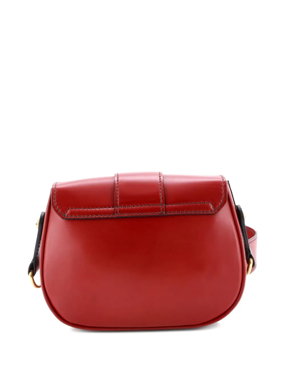 DIOR Pre-owned D-fence Saddle Bag Leather Small Shoulder Bag In Red