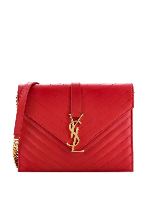 Saint Laurent Pre-Owned Classic Monogram Envelope Chain Bag Matelasse Chevron Leather Medium shoulder bag