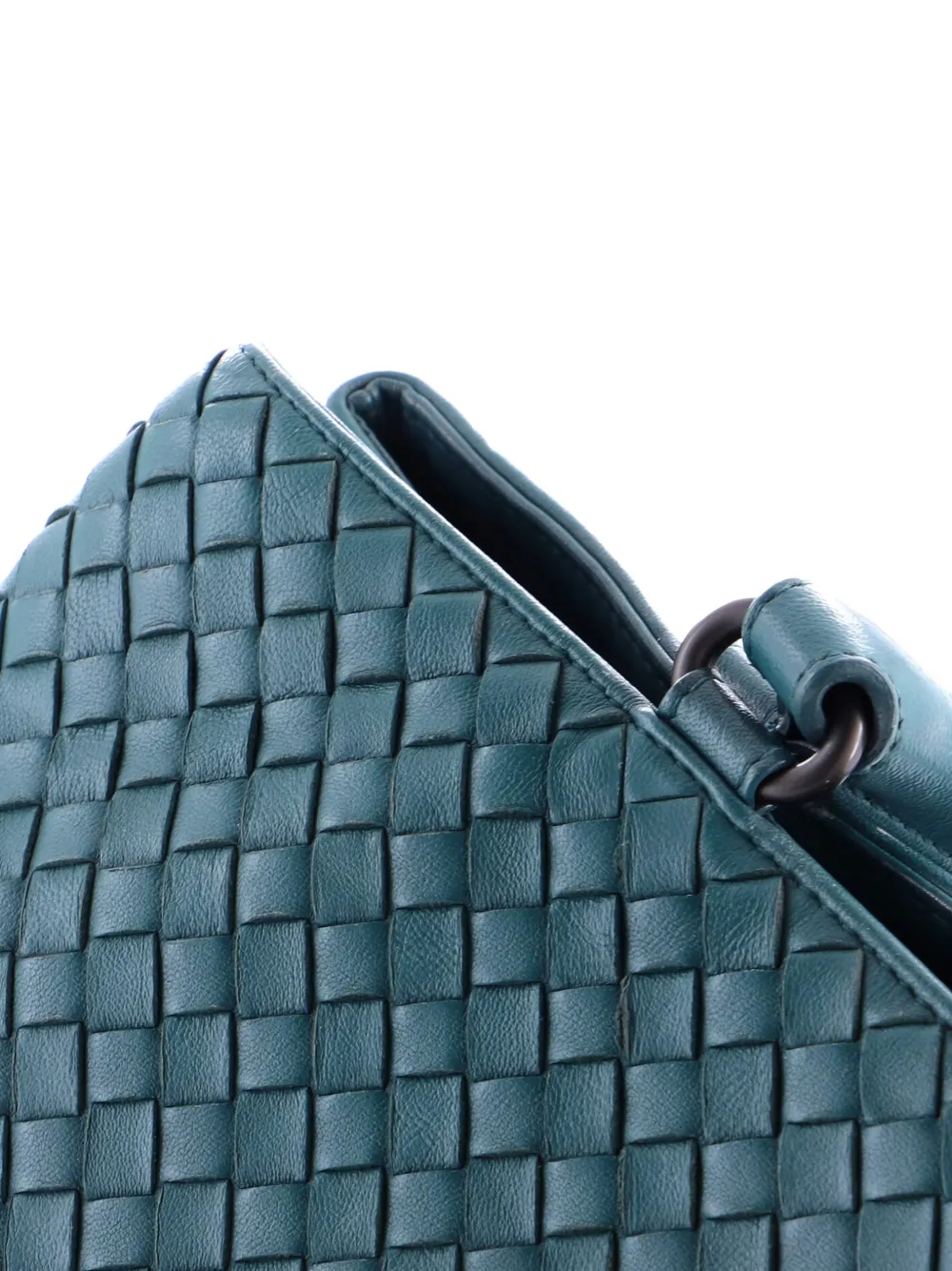 Pre-owned Bottega Veneta Milano Intrecciato Nappa Large Tote Bag In Green