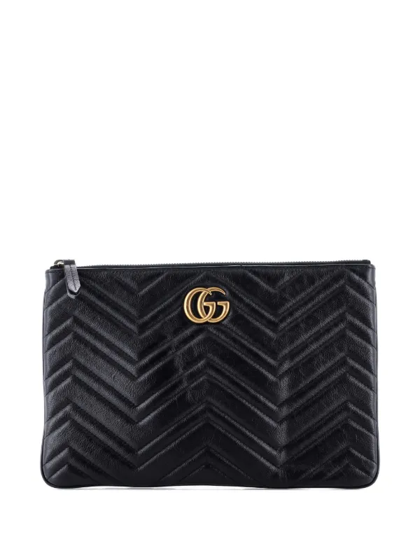Gucci Pre-Owned GGマーモント マテラッセ レザークラッチバッグ 