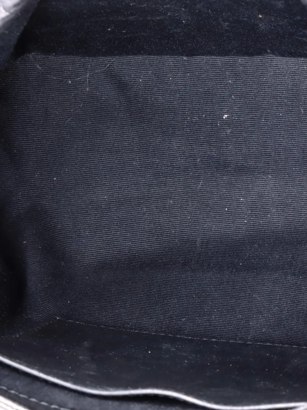 SAINT LAURENT Pre-owned Niki Chain Flap Bag Matelasse Chevron Leather Medium Shoulder Bag In Black