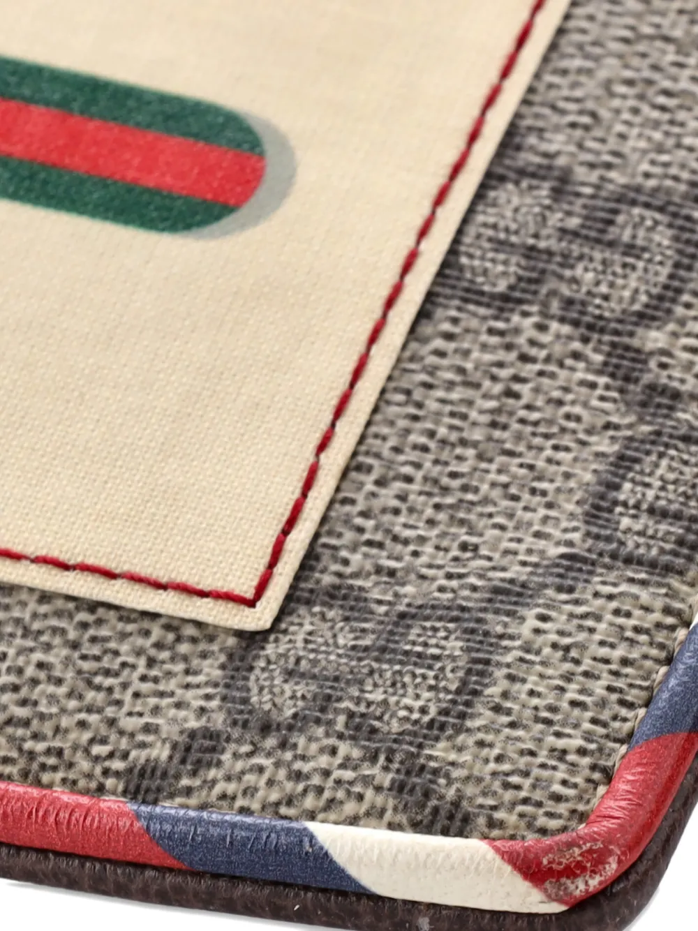 Pre-owned Gucci Courrier Pouch Gg Coated Canvas With Applique Clutch Bag In Brown