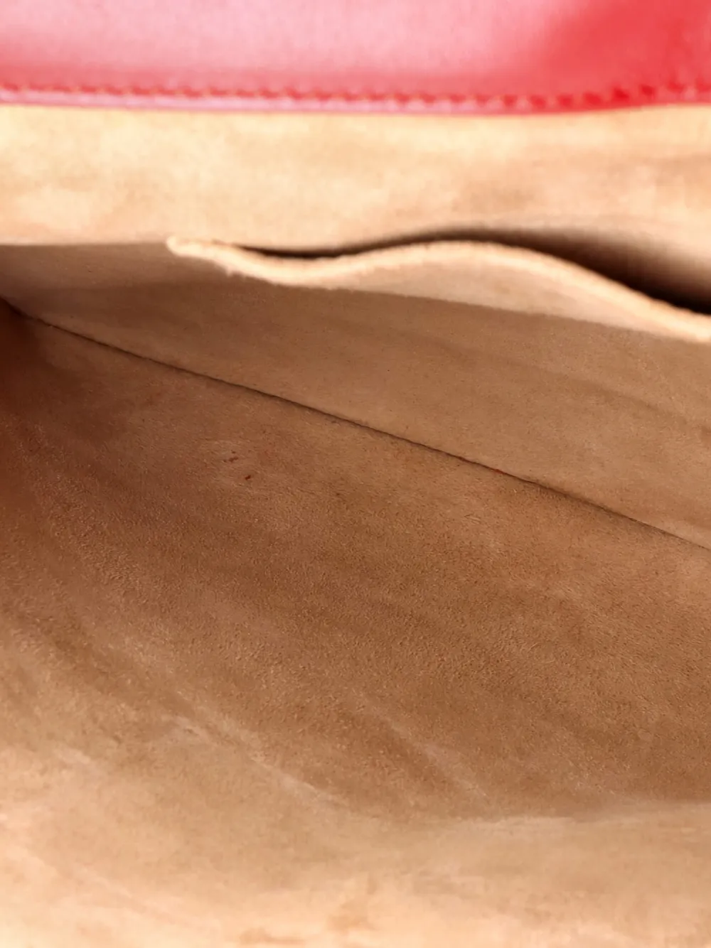 Pre-owned Gucci Sylvie Leather Maxi Clutch Bag In Red