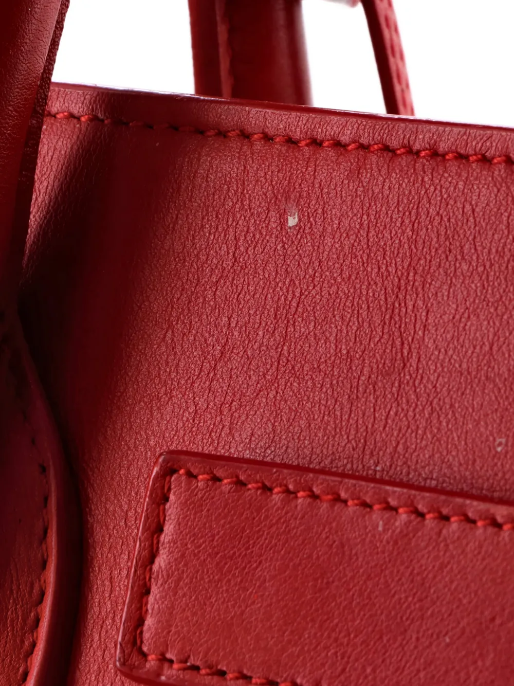 SAINT LAURENT Pre-owned Sac De Jour Bag Leather Small Satchel In Red