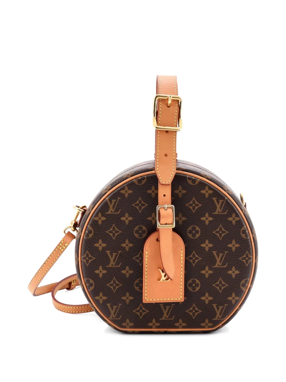 LOUIS VUITTON Pre-owned Petite Boite Chapeau Bag Monogram Canvas Crossbody Bag In Brown