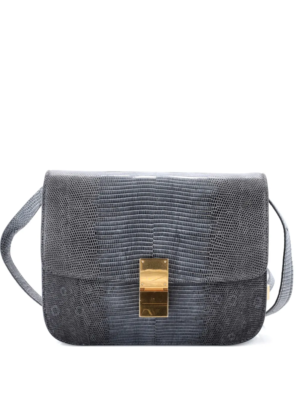 Celine Pre-Owned Classic Box Bag Lizard Medium shoulder bag - Grigio