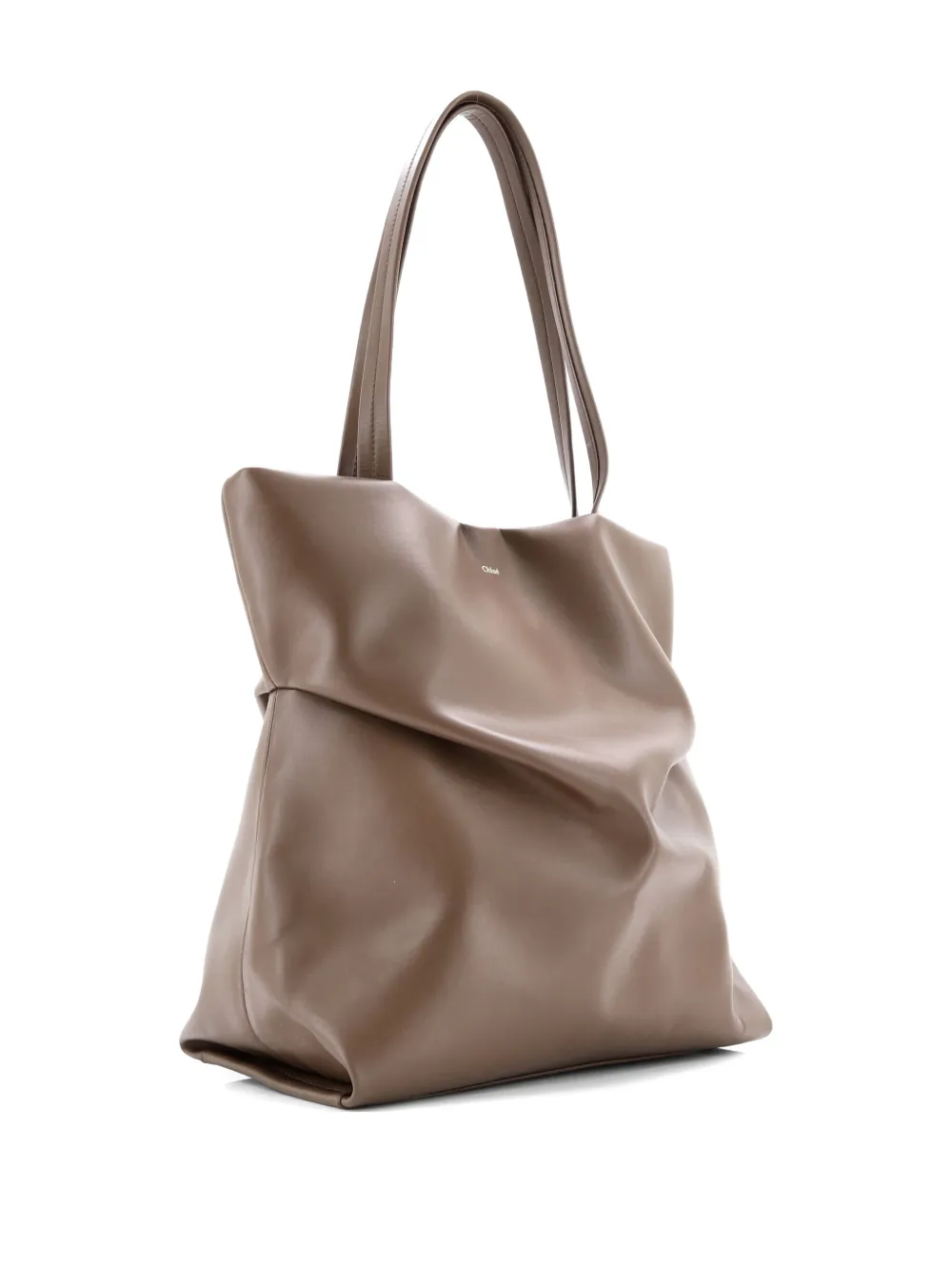 Pre-owned Chloé Judy Leather East West Tote Bag In Brown