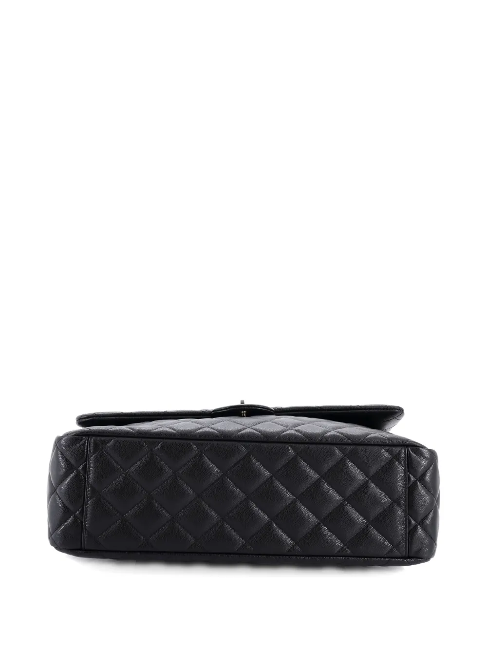 Pre-owned Chanel Xxl Travel Flap Bag Quilted Caviar Small Shoulder Bag In Black