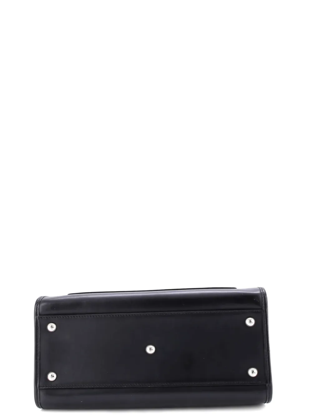 Pre-owned Fendi Runaway Bag Leather Small Satchel In Black