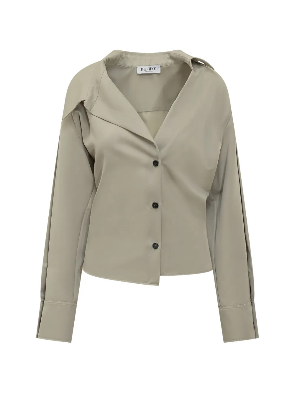 The Attico button collar shirt - Nude