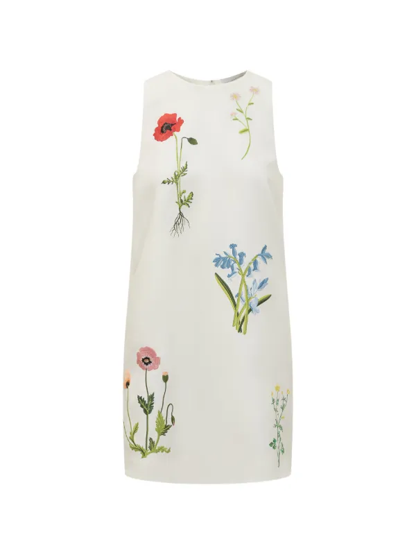 green emerald velvet dress Stella McCartney Girls Embroidered Banana Dress – Petit Mignon main image 1