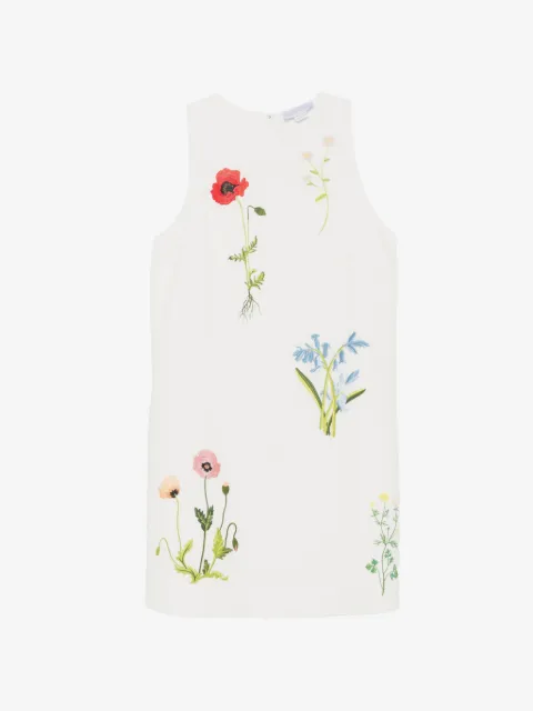Stella McCartney floral-embroidered mini dress