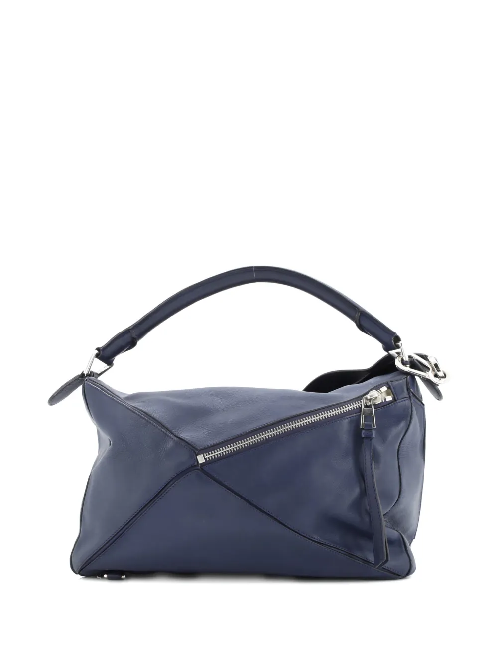 LOEWE Pre-owned Puzzle Bag Leather Large Satchel In Blue