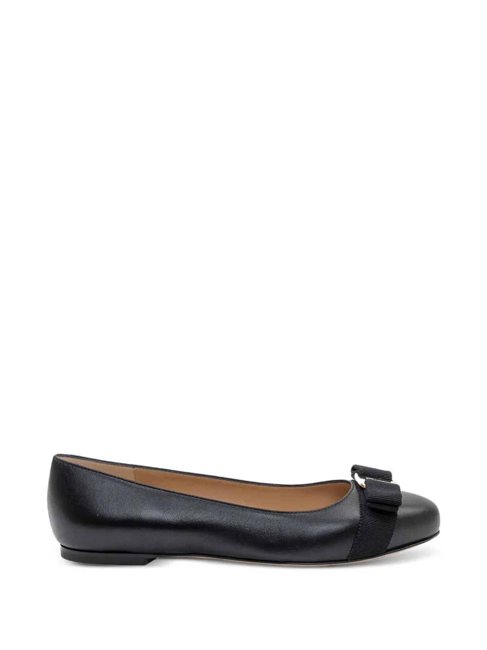 Ferragamo Varina bow-detail ballet flats Zwart