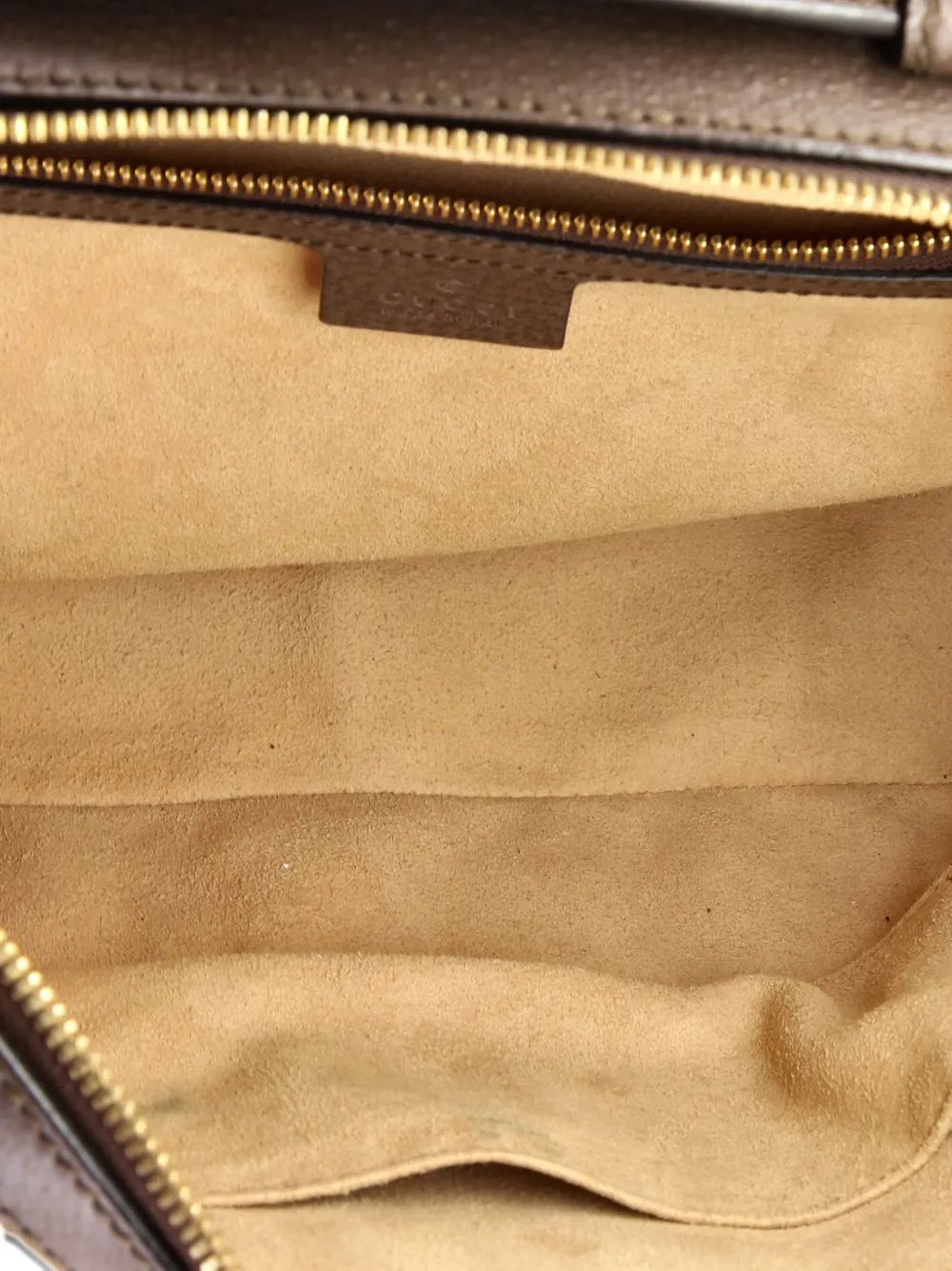 Pre-owned Gucci Ophidia Zip Around Camera Bag Gg Coated Canvas Small Shoulder Bag In Brown