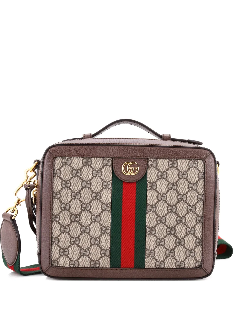 Gucci Pre-Owned Ophidia Zip Around Camera Bag GG Coated Canvas Small shoulder bag - Marrone