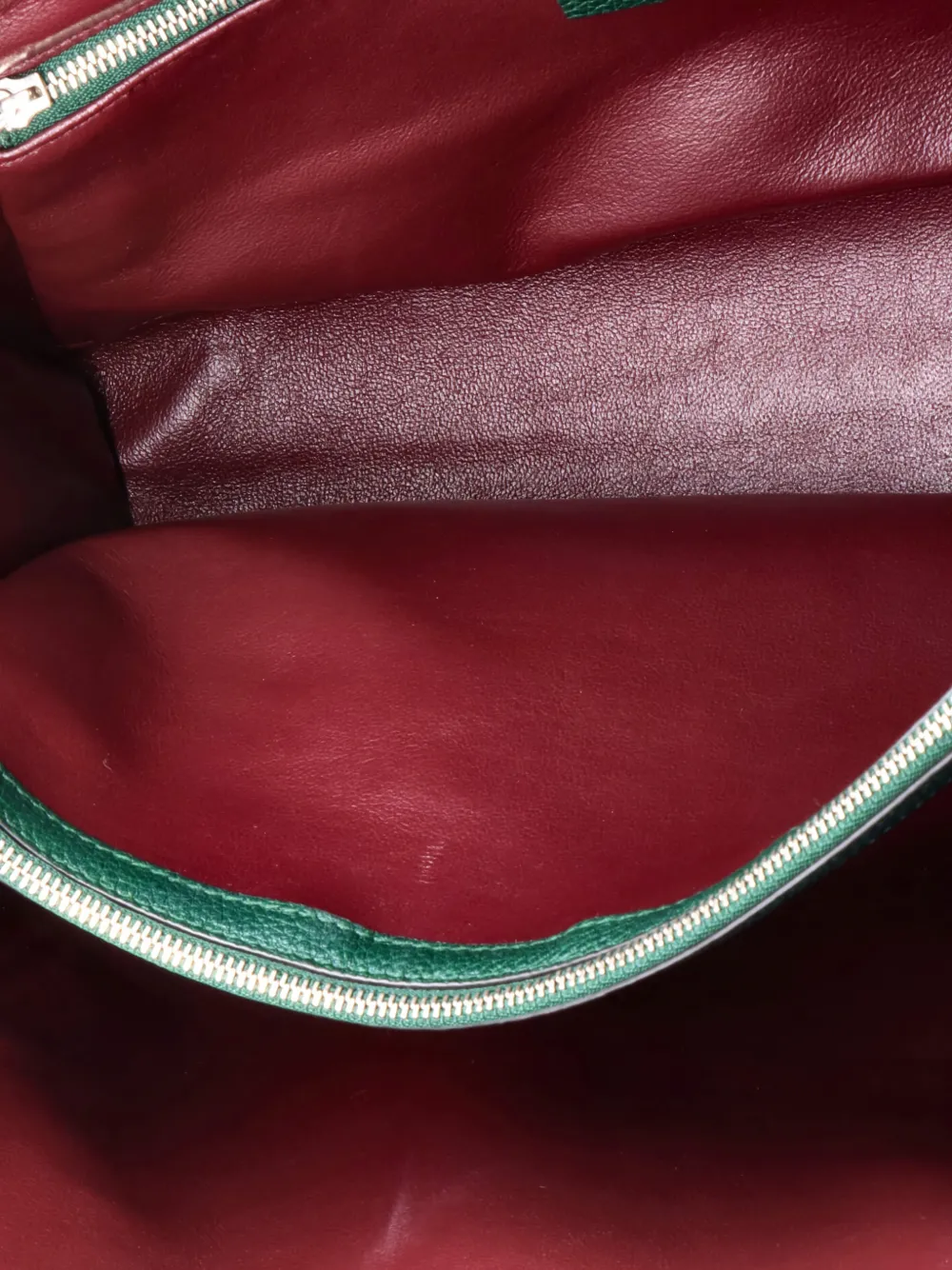 Pre-owned Gucci Zumi Top Handle Bag Leather Medium Satchel In Green