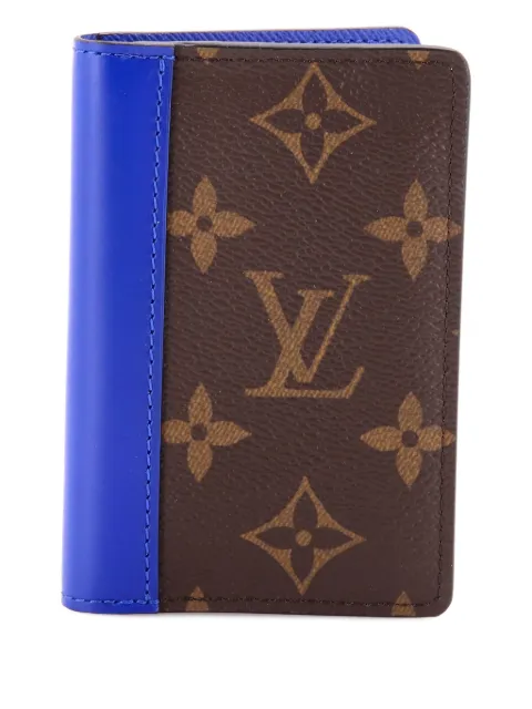 Louis Vuitton Pre-Owned Pocket Organizer Macassar Monogram Canvas and Leather small wallets