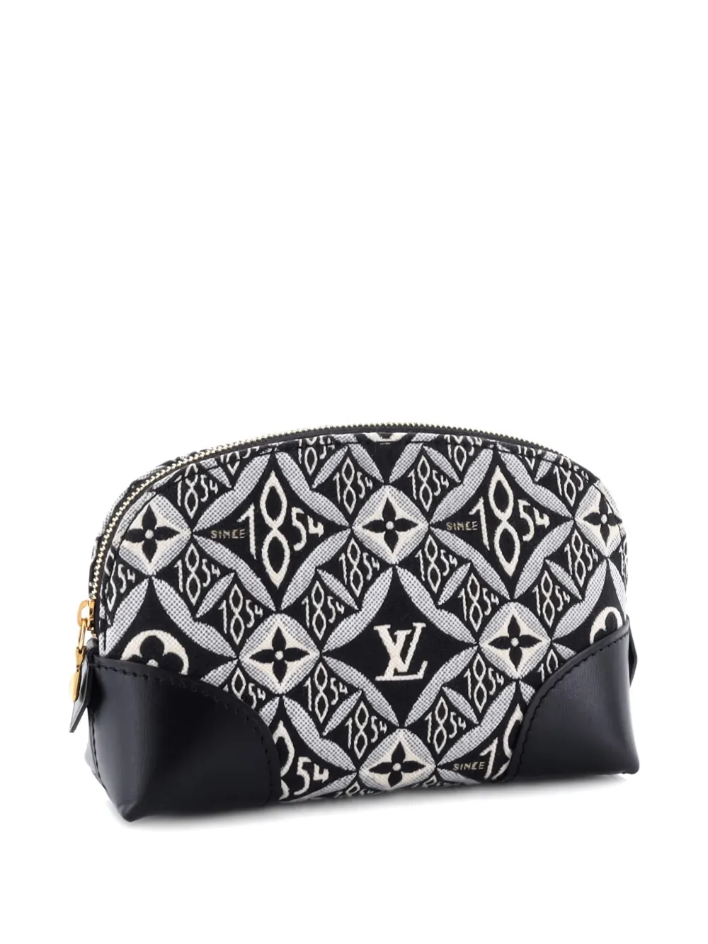 LOUIS VUITTON Pre-owned Cosmetic Limited Edition Since 1854 Monogram Jacquard Pouch In Black