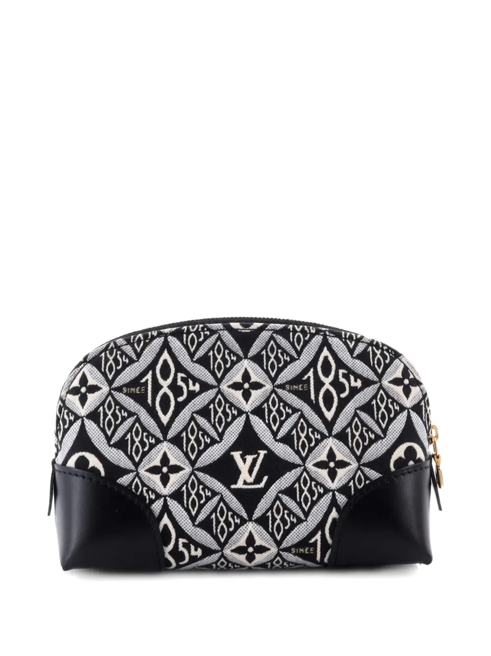 Pre-owned Louis Vuitton Cosmetic Limited Edition Since 1854 Monogram Jacquard Pouch In Black